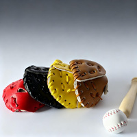 Mini equipo deportivo de simulación para exteriores, modelo OB11, set de tres piezas de bate y guante de béisbol para casa de muñecas, artesanía de plástico