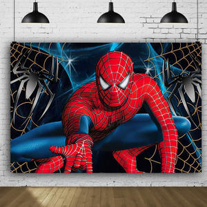 خلفية تصوير سبايدر مان الأبطال الخارقين باللون الأحمر مقاس 5x3 قدم، لافتة حفلات أعياد ميلاد الأولاد، ديكورات، ودعائم كشك التصوير - Product Image 2