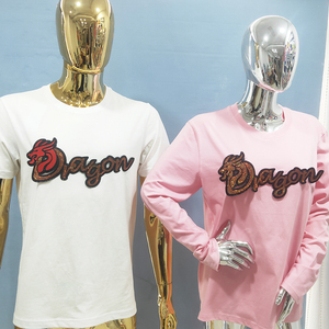 Vendita all'ingrosso di toppe ecologiche personalizzate ricamate <span class=keywords><strong>nome</strong></span> della squadra di Club e paillettes con lettera di drago animale su ferro per abbigliamento - Product Image 6