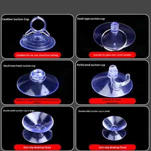 Gancho de Ventosa con Anillo de Tracción, Ventosa de PVC Perforada para Pared de Vidrio, Fuerte <span class=keywords><strong>Fuerza</strong></span> de Succión, Puede Colgar Peluches - Product Image 2