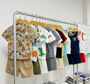 Lots de vêtements d'été pour enfants de qualité supérieure, styles variés, t-shirts, chemises, gilets, tailles mixtes, liquidation de stock - Product Image 5