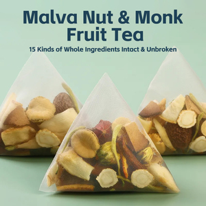 Tisane de Malva, Fruit du Moine et Zeste d'Agrumes de Qualité Supérieure, Sachet de 15g, Apaise la Gorge Irritée, Réduit la Phlegme, Soulage la Gorge Sèche et Démangeante - Product Image 1