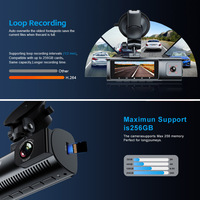 Dash Cam Mobil 4K WIFI GPS 3 Kanal Depan Interior Belakang Layar IPS 3.16'' Penglihatan Malam Monitor Parkir Kotak Hitam AD-K17