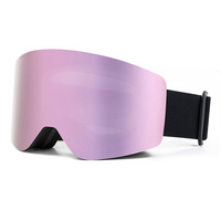 Lunettes de ski magnétiques avec protection UV400, lunettes de snowboard, verres polarisés miroir, lunettes de ski, lunettes de sport de neige, logo personnalisé