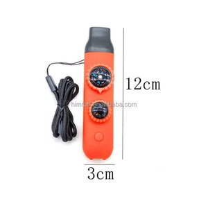 Silbato de supervivencia con brújula, silbato de supervivencia portátil iluminado con LED, equipo de seguridad para mujeres y hombres con termómetro y cordón - Product Image 5
