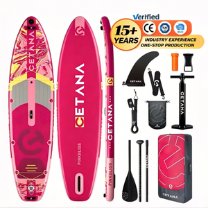 ผลิตบอร์ดแพดเดิลบอร์ดแบบ OEM ดรอปสติทช์ รับน้ำหนักได้ 450 ปอนด์ บอร์ดโยคะแบบเป่าลม รุ่น CT06/4 ดีไซน์ที่ได้แรงบันดาลใจจากโยคะ - Product Image 1