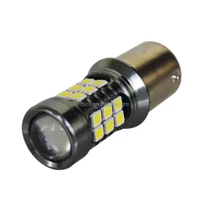 12V S25 P 21W 1156 27led 27smd 3030 Super Wit Geel Rood Auto Led Interieur Richtingaanwijzer Rem Achteruit Gloeilamp