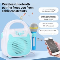 Microphone sans fil pour enfants, haut-parleur karaoké pour téléphone portable, haute qualité sonore, réponse en fréquence 60Hz-15KHz, 85dB
