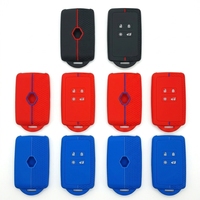 Housse de protection premium pour carte-clé Renault : Étui en silicone antichoc et résistant aux chutes avec accent rouge sportif et poignée latérale en nid d'abeille