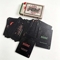 Cartes à jouer personnalisées haut de gamme, cartes en papier fantaisie, cartes en carton avec noyau noir, jeu de poker OEM, impression personnalisée complète