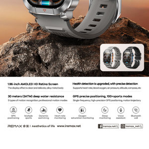 REMAX WATCH30 Fitness <strong>Watch</strong> AMOLED HD Display 3ATM Waterproof Multi-Sport GPS Sleep Tracking <strong>Tough</strong> Build <strong>Smart</strong> <strong>Watches</strong> - Product Image 4