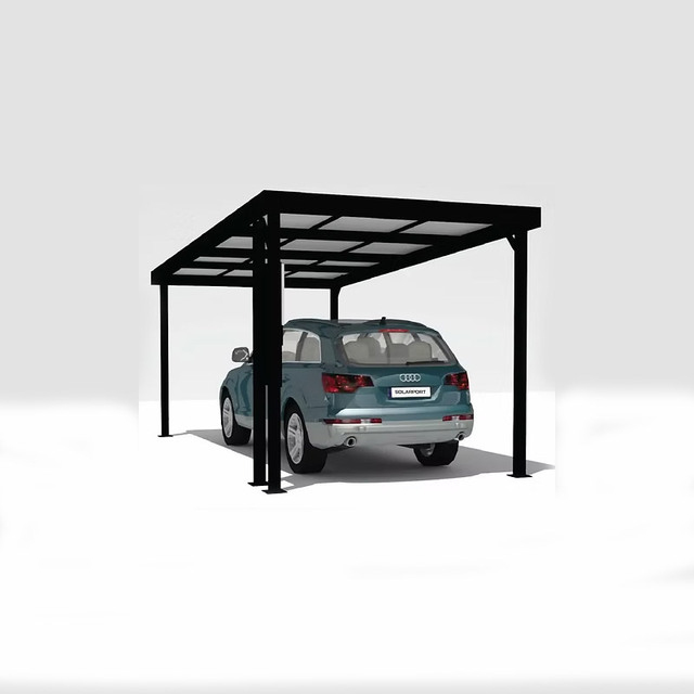 Waterproof Car Port Steel Solar Panel Carport Structure Single Solar PV Module Carport Solar Panel Carport Quick Shipping