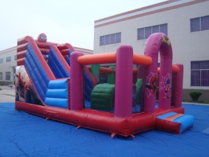 Divertido Desafío Interactivo al Aire Libre, Pista de Obstáculos Colorida de 6x6m, Castillo Inflable Extremo, Juegos Inflables de PVC, Fácil de Instalar - Product Image 6