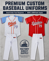 Uniforme de baseball respirant sublimé |   Ensembles d'équipe personnalisés avec logo |   Options de tailles plus grandes |   Conception gratuite, faible MOQ
