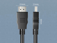 Auf Lager Vernickeltes Kabel mit 5,5mm Durchmesser HDMI 4K 1080P 1.4 Version HDMI-Video-und Audio kabel von Stecker zu Stecker Schwarz