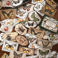 Kit d'autocollants en papier SIMNO Whimsical Old Dream Cinema Vintage Premium Aesthetic pour autocollants de journal intime botanique rétro et de billets de cinéma