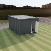 Boutiques préfabriquées mobiles temporaires, garages, entrepôts pour voitures, maisons modulaires en conteneurs avec porte enroulable à automatisation manuelle