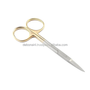 Tijeras de Carburo de Tungsteno TC Iris, Acero Inoxidable, Punta Fina Recta, Anillo Dorado, Instrumentos Quirúrgicos, Fabricante Mayorista - Product Image 6
