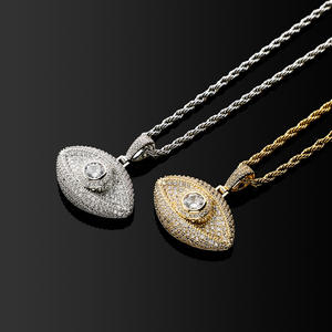 Ожерелье XILIANGFEIZI с подвеской «Глаз Дьявола» из циркония, золотое, модный аксессуар для мужчин, оптовая продажа с фабрики - Product Image 2