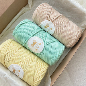 Fil à tricoter Bojay 2026, <span class=keywords><strong>pelote</strong></span> de 200g, épaisseur 3mm, 160 mètres, pour points bouclés, crochet, tricot DIY, 70% <span class=keywords><strong>coton</strong></span>, 30% polyester, fil à macramé - Product Image 2