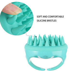 Cepillo Biodegradable de paja de trigo para el cuidado del cuero cabelludo, cepillo de silicona suave para el cuero cabelludo, masajeador de cabeza húmeda y seca - Product Image 4