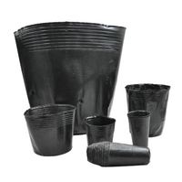 Pot Plastik Hitam Sekali Pakai, Mangkuk Nutrisi Bibit, Pot Tanam Bunga, Planter Ramah Lingkungan, Dekorasi Rumah & Taman