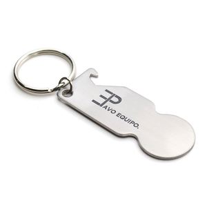 CY Customized Company LOGO Epavo Equipo Black Color Soft Enamel Stainless Steel Bottle Opener Keyring <b>Coin</b> Remover - Product Image 1