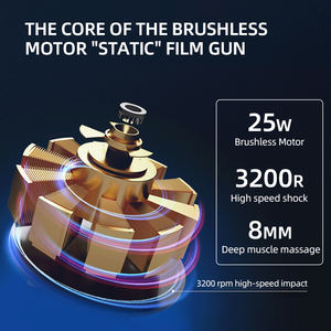 Pistol pijat otot genggam, peralatan terapi perkusi getaran badan cepat dapat diisi ulang - Product Image 4