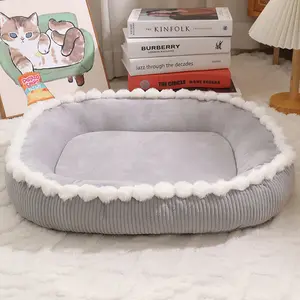 Factory customized pet beds for dogs and cats, super soft and machine washable