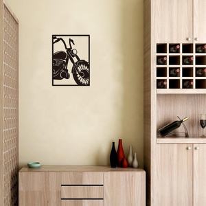 Vente en gros de décoration murale en métal découpé au laser nature morte décoration d'art mural de moto artisanat décor suspendu - Product Image 6