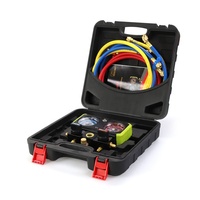 Manomètre de Pression de Réfrigération Haute Qualité R22/R134A/R404A/R410A, Kit de Manifold avec Éclairage LED et Anti-Collision pour Outils CVC