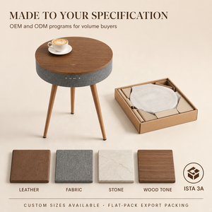 Sistemi Audio Domestici, Tavolini e Scrivanie in Legno con Caricatori Wireless, Altoparlanti Intelligenti, Mobili Vintage e per Feste - Product Image 5