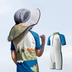KOCOTREE 3D Design Child Swimwear Toddler Boys 1 Piece Swimsuit With Zip Kid Bathing Suits Cartoon Print Swimwear