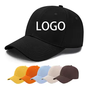 Custom Embroidery Printed Logo Adjustable Plain Polyester Structured Sports Baseball Cap With Sandwich Brim