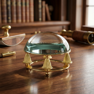 Lupa Premium con Cúpula de Cristal Transparente, Herramienta de Inspección Óptica Elegante, Accesorio de Lectura de Inspiración Vintage - Product Image 6