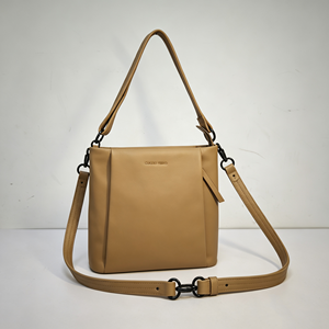 Ladies Large Capacity Leather Bucket <b>Bag</b> Minimalist Style Detachable <b>Strap</b> Work And Daily <b>Shoulder</b> <b>Tote</b> - Product Image 1