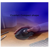 Souris Trackball sans fil Mx Ergo S 2,4 GHz, rétroéclairée par LED, programmable, 6 boutons, 1 molette, design ergonomique pour droitiers, pour le jeu