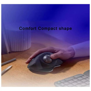 เอ็มเอ็กซ์ เออร์โก เอส 2.4 กิกะเฮิร์ตซ์เมาส์แทร็กบอลไร้สายขนาดเล็ก LED แบ็คไลท์แบบตั้งโปรแกรมได้ 6 ปุ่ม 1 ลูกกลิ้งออกแบบตามหลักสรีรศาสตร์สำหรับมือขวาสำหรับเล่นเกม - Product Image 2