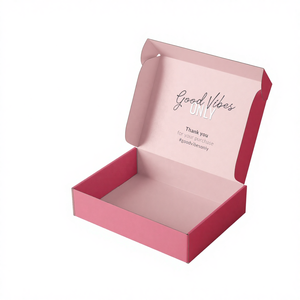 Scatola di Carta Piccola Personalizzata per <span class=keywords><strong>Spedizione</strong></span> Unghie, Rosa Elegante con Design Gratuito, per Prodotti Cosmetici / Skincare / Abbigliamento / Unghie / Capelli - Product Image 1