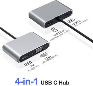 Convertidor de carga de Cable tipo <span class=keywords><strong>C</strong></span> a Hub 4 en 1 para Phone Pad Thunderbolt 3 Adaptador compatible con <span class=keywords><strong>USB</strong></span> 3,0 Tipo-<span class=keywords><strong>C</strong></span> PD 4 en 1 Hub - Product Image 6