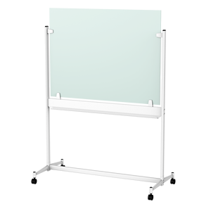 Pizarra Magnética de <span class=keywords><strong>Vidrio</strong></span> Templado con Marco de Aluminio y Soporte Móvil, Superficie de <span class=keywords><strong>Vidrio</strong></span> Templado de 60x90cm <span class=keywords><strong>para</strong></span> Escuela, Hogar y Oficina - Product Image 1