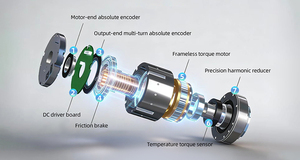 Protocole EtherCAT/CANFD avec actionneur articulé STO 90NM pour CNC, tourniquet - Product Image 5