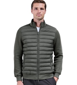 Giacca Ibrida da <span class=keywords><strong>Uomo</strong></span> Personalizzata TN Factory con Cappuccio e Zip, Vestibilità Slim, Imbottita in Piuma sul Davanti per Primavera e Autunno - Product Image 1