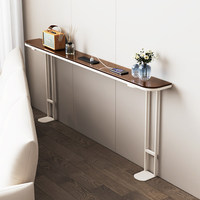 Canapé électrique en bois massif avec étagère de rangement arrière, table longue murale, armoire latérale ultra-étroite, design minimaliste moderne