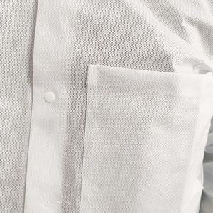 Blouse de laboratoire jetable CE EOS PP de haute qualité, unisexe, confortable, sans latex, tenue de travail conforme à la norme EN14683, taux de filtration 95% - Product Image 3