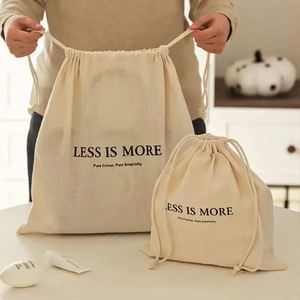 Eco-Friendly Recyclable Cotton Drawstring Bag with Custom Logo for Baby <b>Clothes</b> <b>Storage</b> - Product Image 1