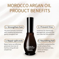 CALODIA Organic OEM Soins professionnels du corps pour cheveux abîmés Huile d'argan marocaine brillante, douce et lisse