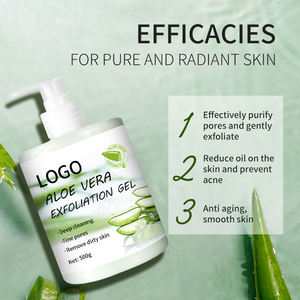 Crème exfoliante pour le corps en marque privée, crème hydratante à l'aloe vera, exfoliant éclaircissant, crème de douche pour tous types de peau - Product Image 4