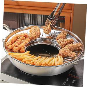 ตะแกรงกรองน้ำมันแบบหนาสำหรับครัวเรือน ขายส่ง ขนาดใหญ่ ป้องกันน้ำร้อนลวกและป้องกันการกระเด็น ทำจากสแตนเลส 304 - Product Image 6