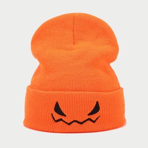 Cappello di Lana Ricamato con Zucca di Halloween e Piccolo Diavolo, Divertente Pullover in Maglia Arancione per Uomo e Donna - Product Image 6